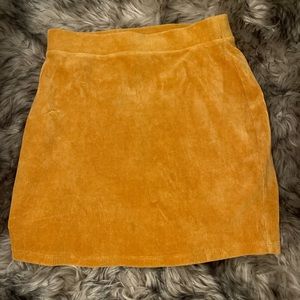 Mustard Corduroy Skirt